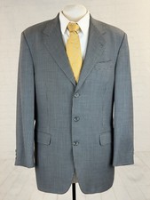 Jack Victor Men's Gray 100 Wool Blazer 42L 898 Thee Button Vintage Woven