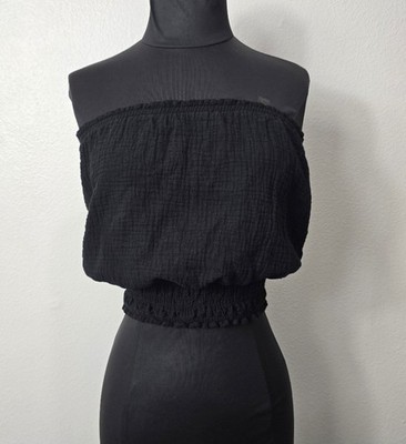 Bobi Black Smocked Tube Top