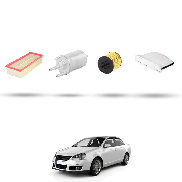 Hoffcar Set Service - 4 Filter FüR VW Jetta III (1K2) 1.4 TSI 103Kw Von 2006 A-image