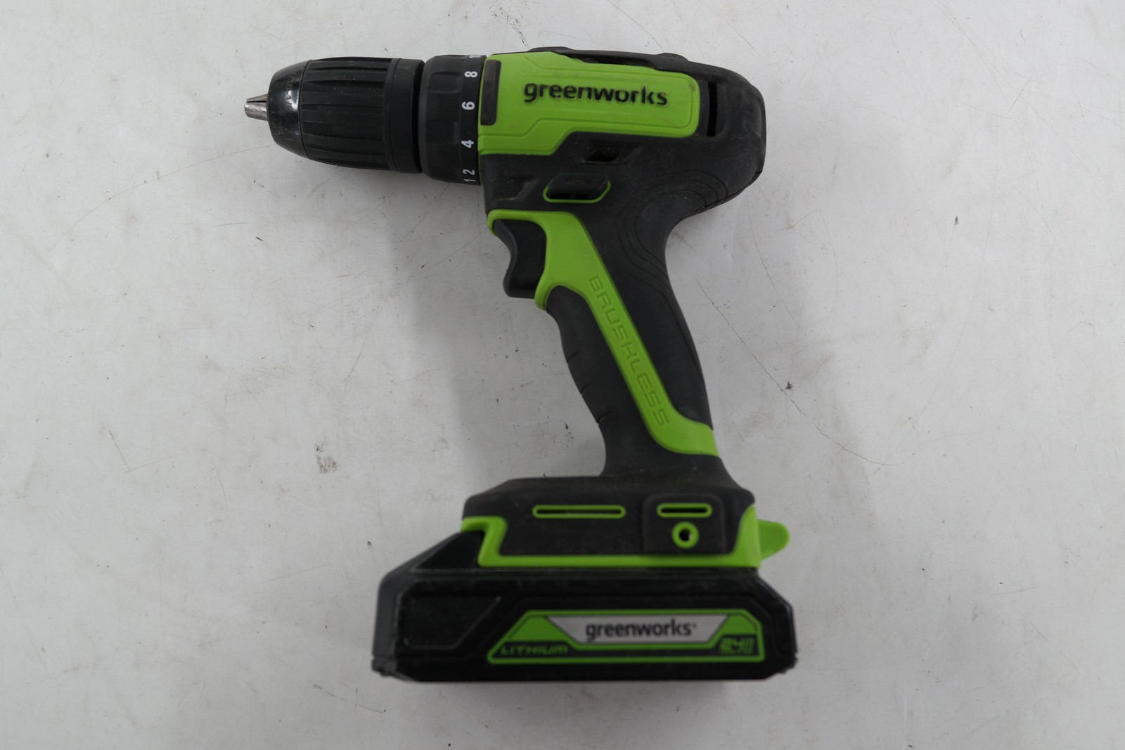 GreenWorks DDG401 24V Brushless Cordless Drill Driver 1/2in W/ LB24A020 Battery