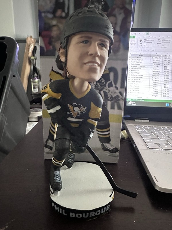 Phil Bourque Pittsburgh Penguins Bobblehead SGA