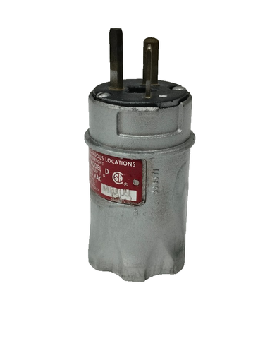 APPLETON ECP-2023 MODEL D 20A 1H.P. 125VAC EXP PROOF PLUG very good Condition - Picture 6 of 6