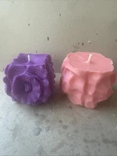 2-100% soy wax unscented candles with 100% cotton wicks