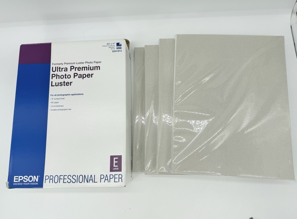 Epson Ultra Premium Luster Photo Paper 8.5x11 200 Sheets SO41913