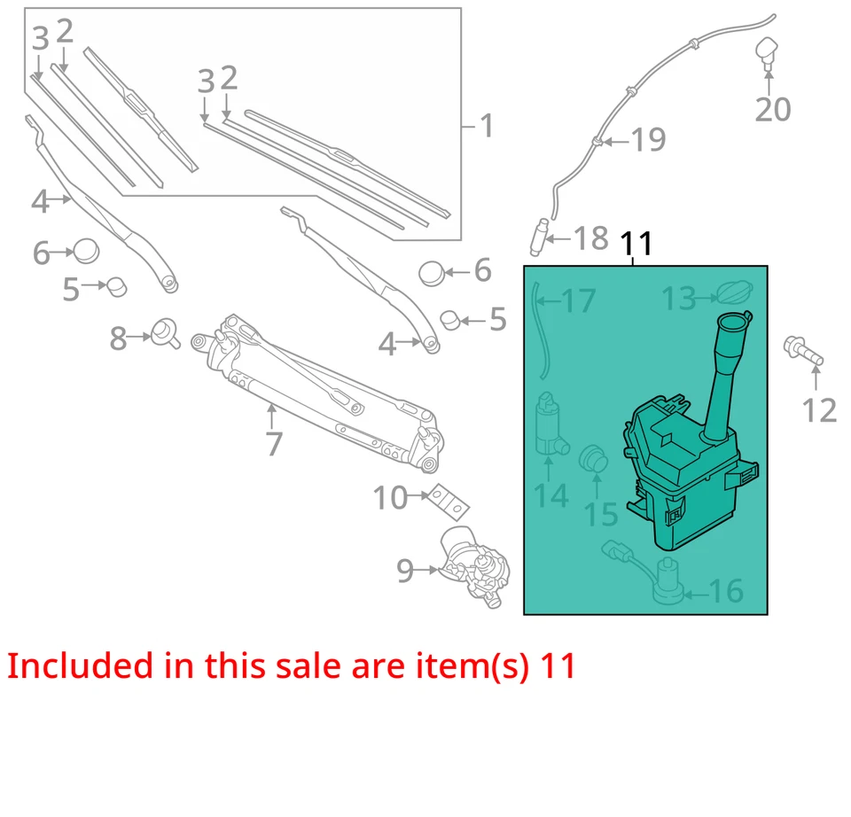 2016 KIA OPTIMA Washer Reservoir 2.40L OEM Used 84000 Miles - Stock C25513 - Image 3 of 4