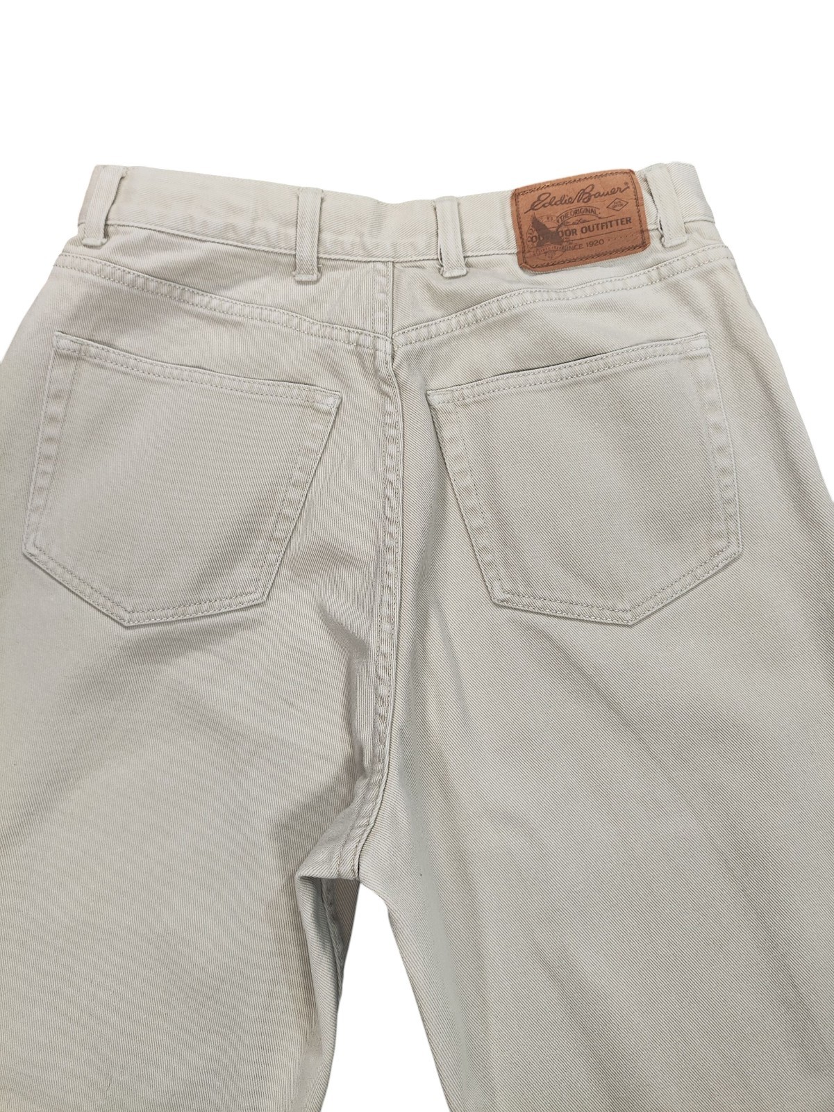 Eddie Bauer Loose Fit Jeans Women's Size 14 29W 31L Beige Relaxed Cowgirl Wester image 5