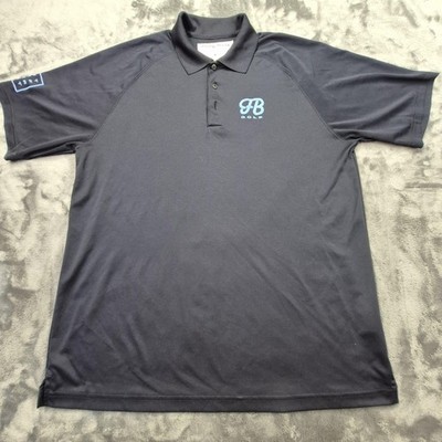 Friday Beers Golf Polo Shirt Mens XL Black Performance Raglan Wicking FB Logo