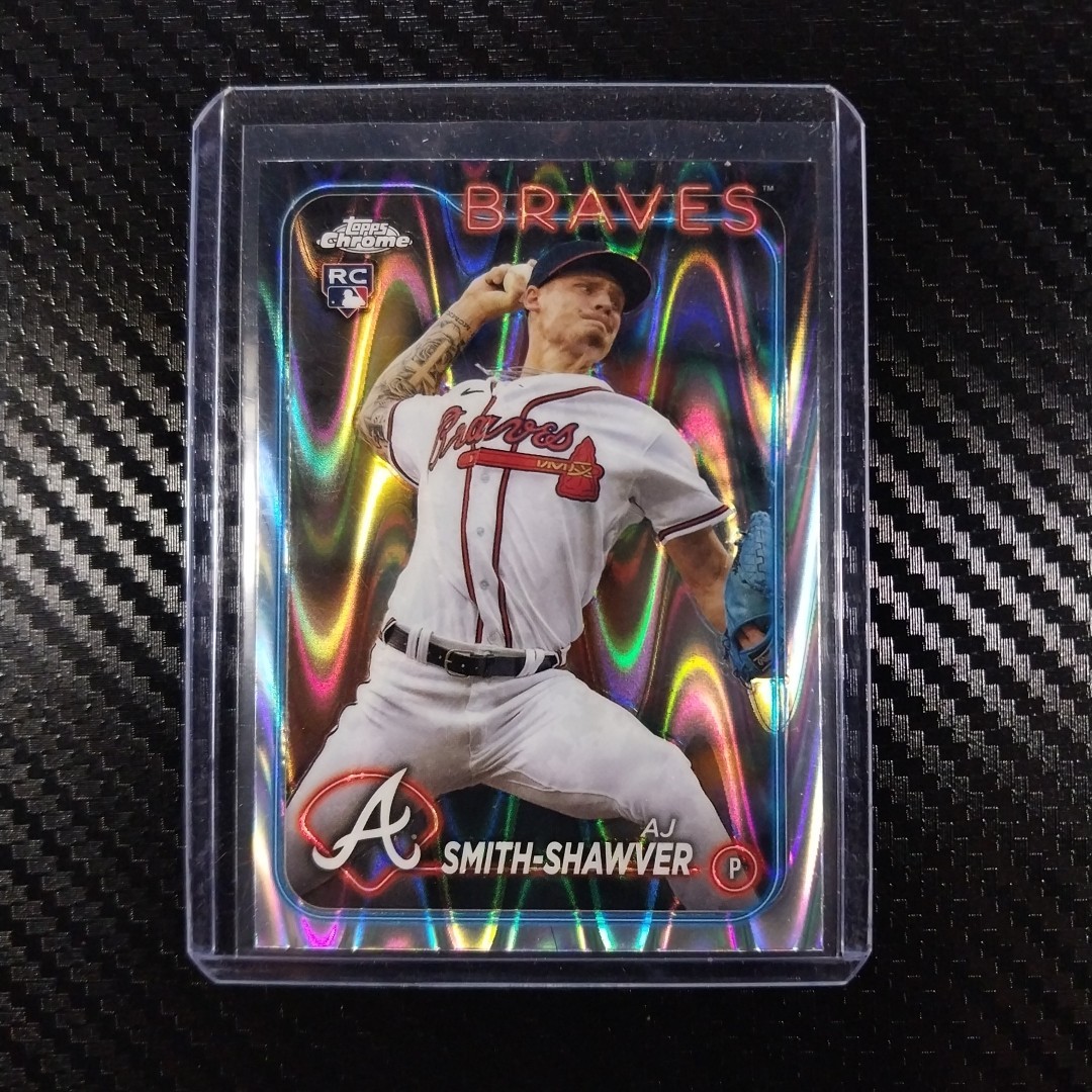 2024 Topps Chrome Baseball #19 AJ Smith-Shawver RC Raywave Refractor