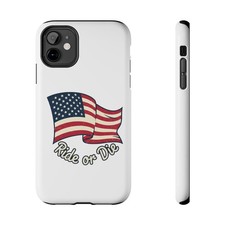 Custodia telefono bandiera americana Ride or Die | Cover iPhone Patriotic USA