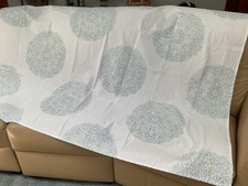 Fabric Shower Curtain ~ White w/Blue Medallio...