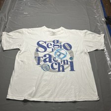 Vintage Sergio Tacchini White Graphic T Shirt L/XL Made In USA