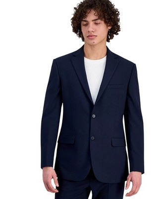 Dkny Mens Modern Fit Suit Jacket 48 Regular Navy Blue DNUR217W0022
