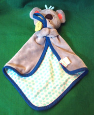 Soft Plush Koala Baby Security Blanket Blankie Lovey Lovie Gray Blue B Cuddly