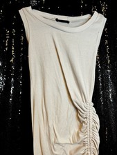 21 Saints White Sleeveless Cutout Bodycon Dress Women Size S