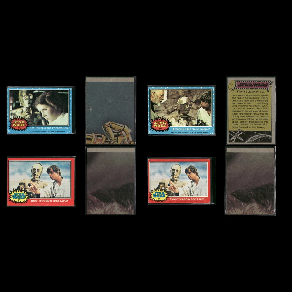 Star Wars 1977 Topps Lot (23) EX-VG C3PO & Princess Leia Vintage 1st Edition  - Image 3 of 4