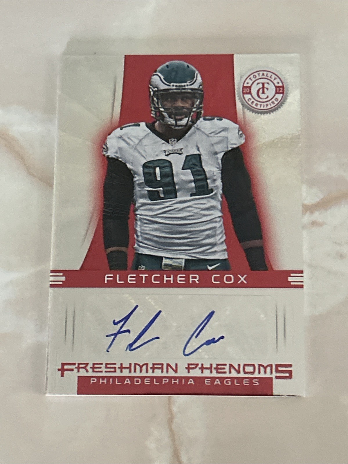 Fletcher Cox Panini Totally Certified #130 Autograph-Red