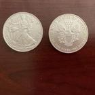 2021 US American Eagle- 2 coins one Troy ounce each