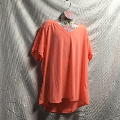 Live Well Lifestyle Coral Sleeveless Flowy Top   Size 18/20W