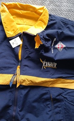 NWT Vintage WALMART LOGISTICS Employee Windbreaker Jacket Navy Blue & Yellow....
