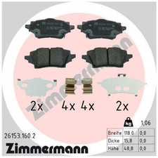 Satz Bremsbeläge Bremsklötze hinten für Suzuki Swace AMZ | 24508631