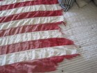 Old  LARGE 48 Stars USA Red White Blue Flag Unusual White Sewn on Stars American — photo 9