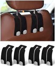 Headrest Hooks Double Hook Car Seat Back Organizer Purse Holder 4 Pack Black