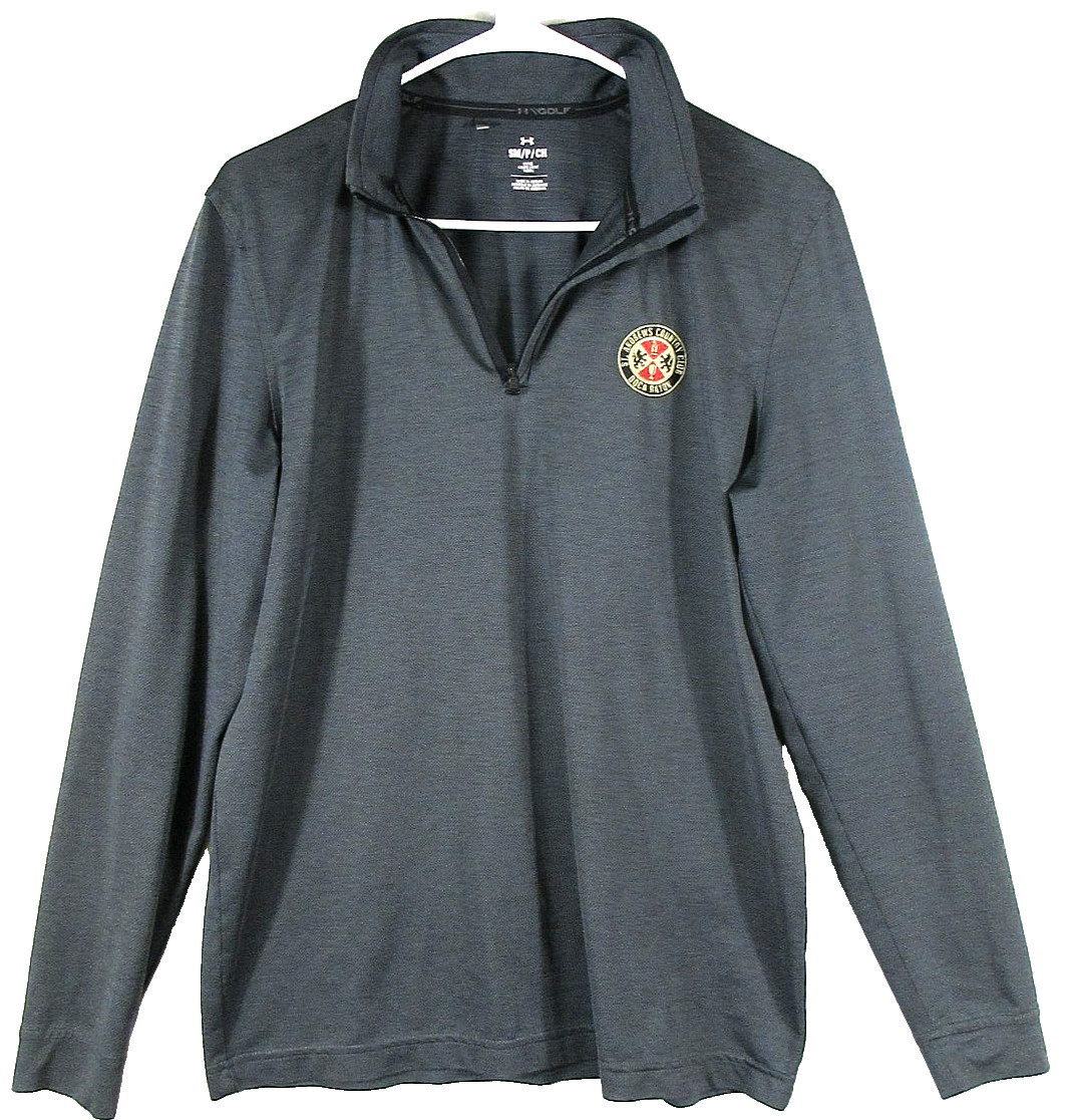 Sweatshirt Long Sleeve Collared Size S Gray