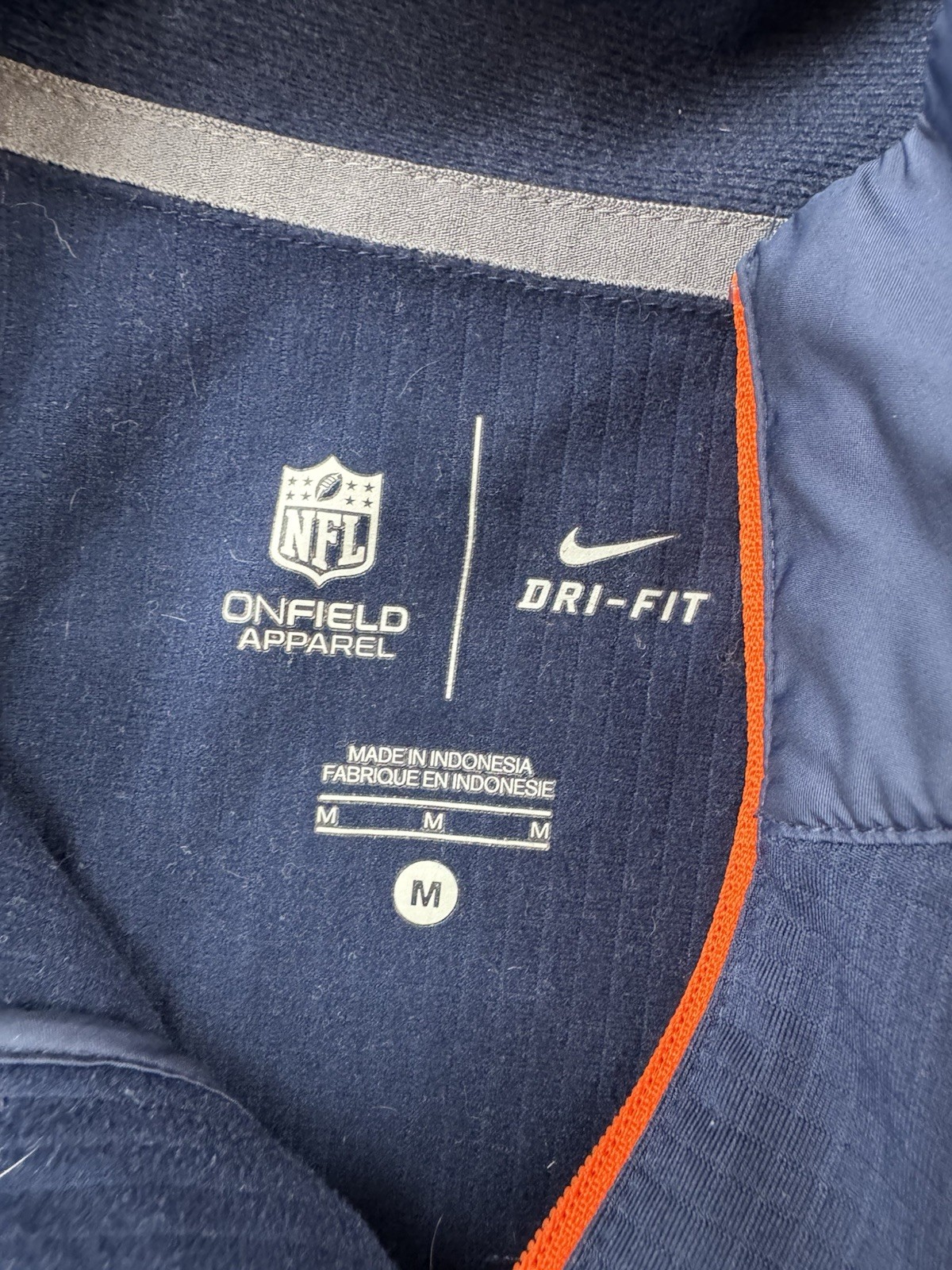 NIKE Onfield Denver Broncos Pullover Jacket Mens Medium Windbreaker Golf Dri Fit thumbnail 4