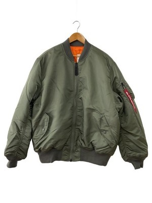 ALPHA Industries MA-1 Flight Jacket 4L Nylon Khaki Used
