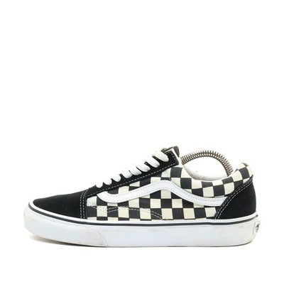 VANS Damen Old Skool Checkerboard Schuh Schwarz Weiß Niedrig Sneaker EU 38.5