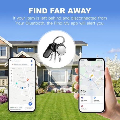 4 Pack Tracker Tags [Apple MFi Certified] Bluetooth Air Tracker Pair with App... - Picture 3 of 9