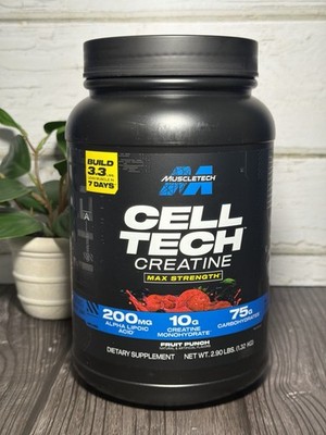 MuscleTech Cell-Tech Creatine Max Strength Fruit Punch Powder 2.90 lb 75 Serv