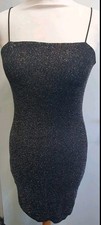 New Look glitter sparkly Strappy Bodycon dress size 8 party club Christmas 