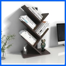 Space-Saving 5-Tier Engineered Wood Bookshelf - Easy Assembly Modern Style