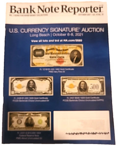 Vtg Bank Note Reporter Magazine Oct 21' Vol 70 10 Leading 0's In Serial Numbers