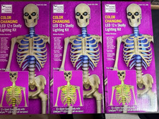 3 sets Home Accents Halloween LED 12 ft Skelly Animatronic Skeleton Lighting Kit