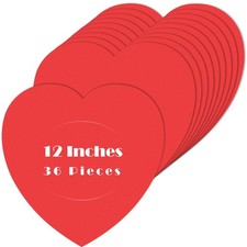36 Pcs Large 12 Inch Valentines Day Heart Cutouts Die Cut Classroom Decoration