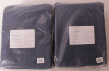 s/2 Pottery Barn Emery blackout curtain panels, 50 x 108, midnight navy blue