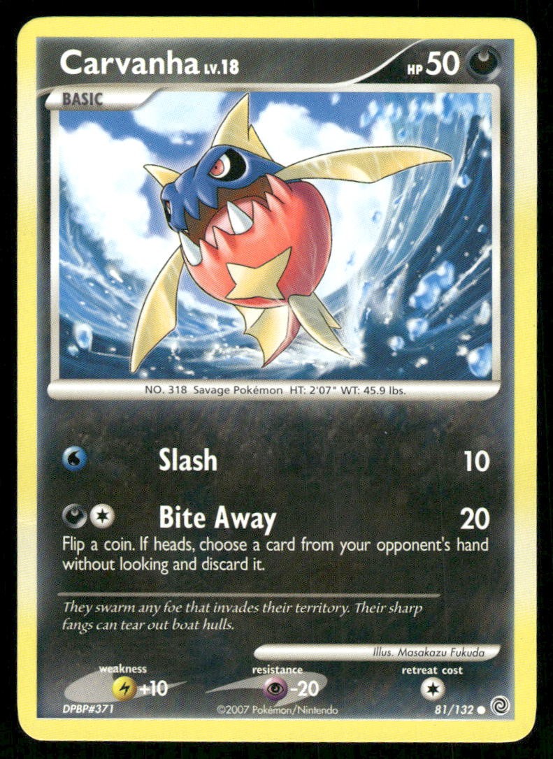 2007 Pokemon Carvanha Common Secret Wonders 81/132 DMG