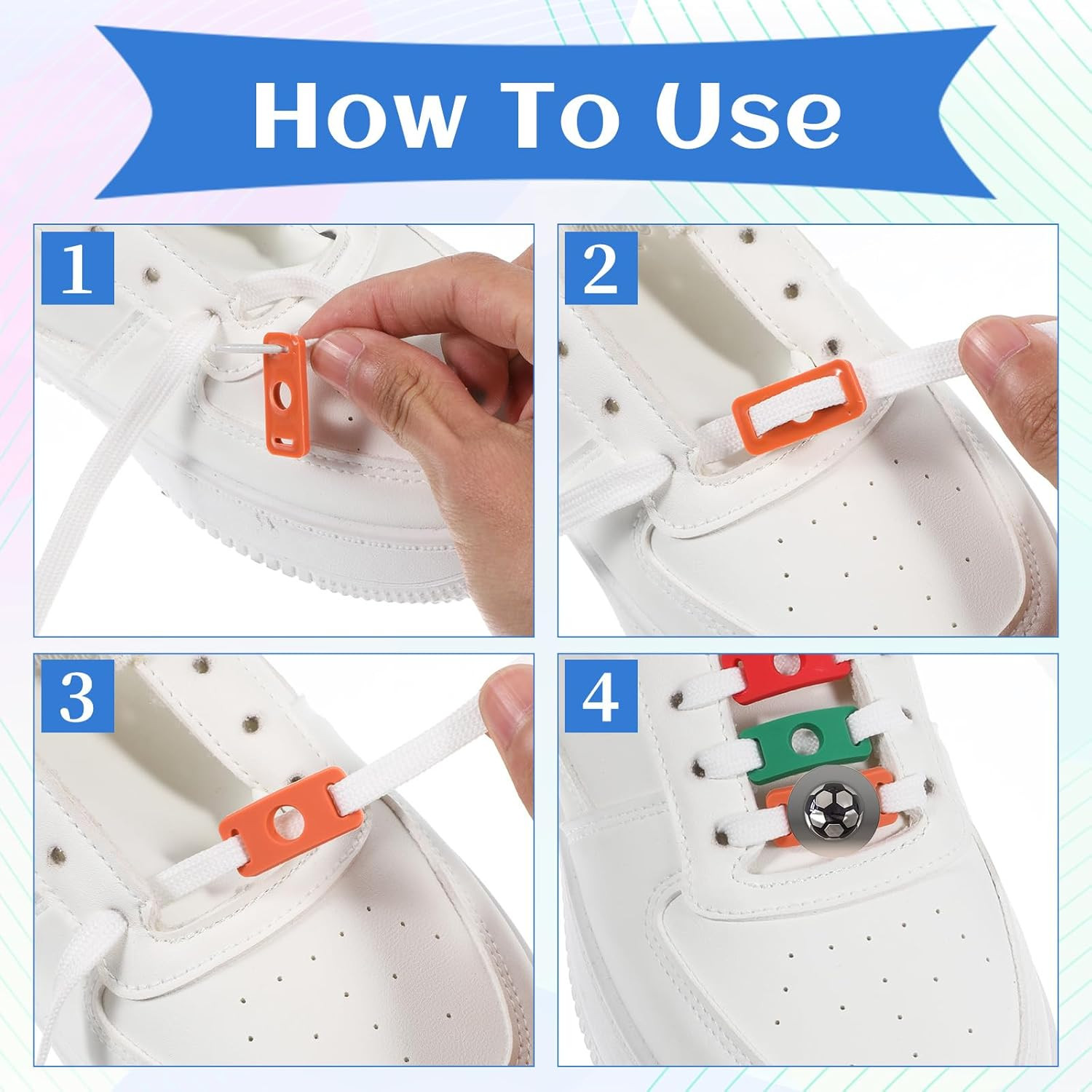 36PCS Shoe Lace Charms, Colorful Shoe Lace Adapters Colorful Shoelaces Decoratio