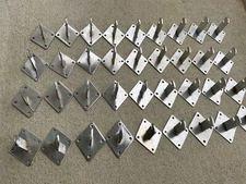 (36 ) Silver Hooks Brakets  Steel Metal Retail Display