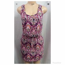 "BANANA REPUBLIC" MULTICOLOR PAISLEY PRINT BOHO MINI CASUAL DRESS SIZE: S NWT