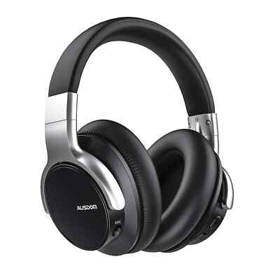 AUSDOM E7 Active Noise Cancelling Headphones, Wireless over Ear Bluetooth 5.0 He
