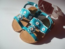 Gymboree AQUA SUMMER Aqua White Floral Sandals Sz 06 NWT