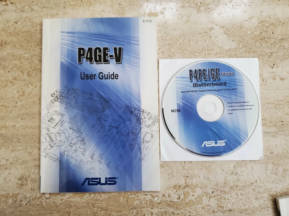 ASUS P4PE/GE Series Motherboard ORIGINAL Drivers CD User Guide.