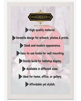 A2 Premium Weiß Bilderrahmen | Fotorahmen | Posterrahmen Querformat Hochformat