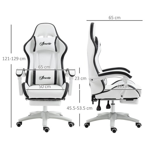 Racing Gaming Chair, Reclining PU Leather Computer Chair - Imagen 2 de 9