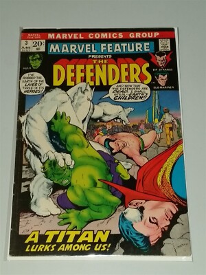 MARVEL FEATURE #3 FN- (5.5) DEFENDERS JUNE 1972 BRONZE AGE MARVEL COMICS *