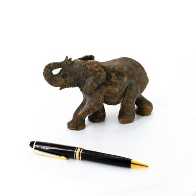 Walking Elephant Original Shona Sculpture. Serpentine. Imported African Fine Art