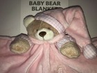 pink baby bear security blanket * NEW w/Tag * Super Soft & Cute! — photo 1